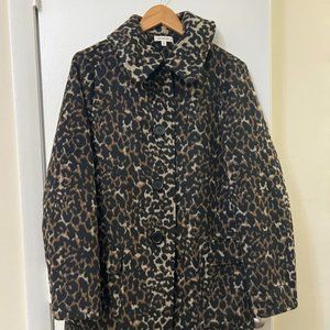 Max Studio Leopard Print Coat — Large — New